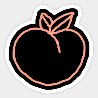 Peach Sticker